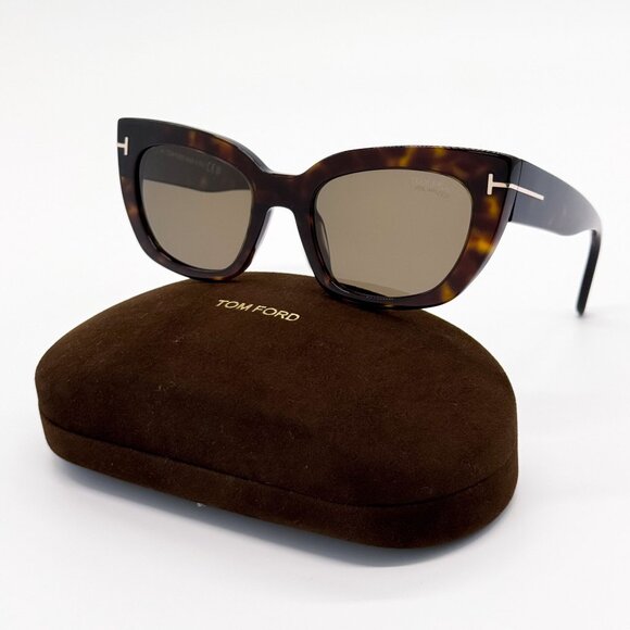 NEW TOM FORD SUNGLASSES ATHENA TF1190 52H POLARIZED HAVANA  display picture 2